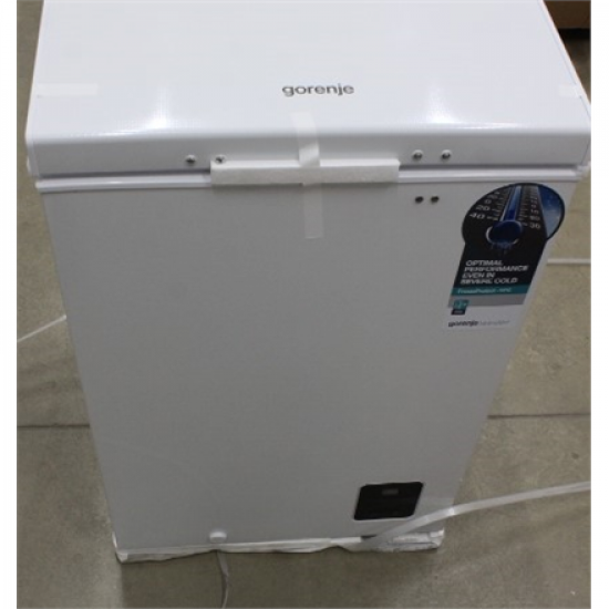 SALE OUT. SALE OUT. Gorenje Freezer | FH10EAW | Energy efficiency class E | Chest | Free standing | Height 85.4 cm | Total net capacity 95 L | White | DAMAGED PACKAGING, DENTS AND SCRATCH ON SIDE