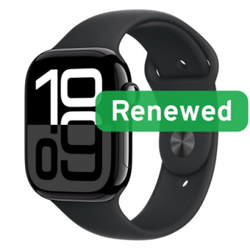 Grade C | Apple Watch Series 10 LTE 46mm | Retina OLED LTPO | LTE | Jet Black | watchOS | Apple Renewed