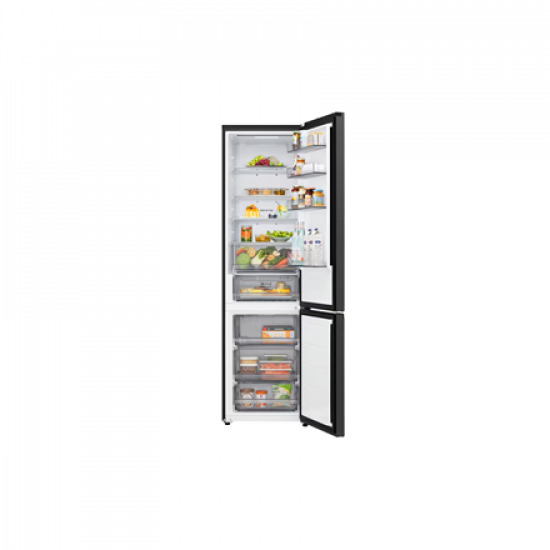 LG Refrigerator | GBBSJ1CCEP | Energy efficiency class C | Free standing | Combi | Height 186 cm | Fridge net capacity 220 L | Freezer net capacity 113 L | Display | 34 dB | Black