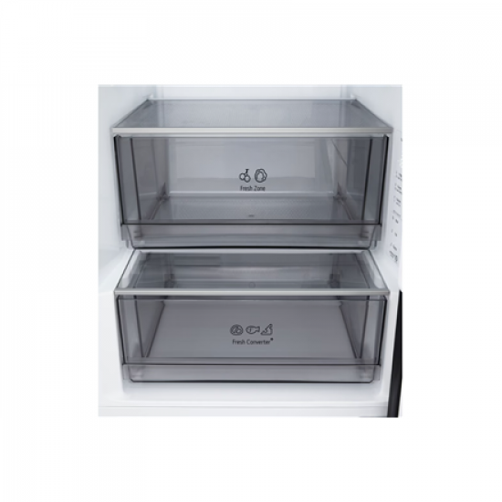 LG Refrigerator | GBBSJ1CCEP | Energy efficiency class C | Free standing | Combi | Height 186 cm | Fridge net capacity 220 L | Freezer net capacity 113 L | Display | 34 dB | Black