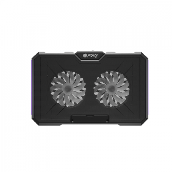 Genesis Laptop Cooler Cooling Pad Fury Gunbai G3 Fans, RGB LED Light, 2 USB, 14.1-17.3