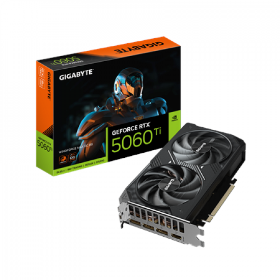 Gigabyte GeForce RTX 5060 Ti WINDFORCE MAX OC 8G | NVIDIA | 8 GB | GeForce RTX 5060 Ti | GDDR7 | HDMI ports quantity 1 | PCI-E 5.0