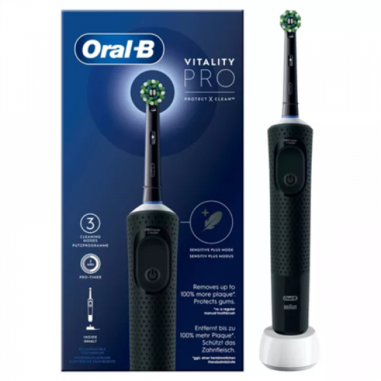 Oral-B Electric Toothbrush | Vitality Pro | Rechargeable | For adults | Number of brush heads included 1 | Number of teeth brushing modes 3 | Black