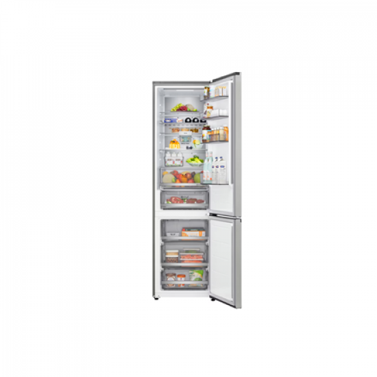 LG Refrigerator | GBBS322CPY | Energy efficiency class C | Free standing | Combi | Height 203 cm | Fridge net capacity 262 L | Freezer net capacity 113 L | Display | 34 dB | Prime Silver