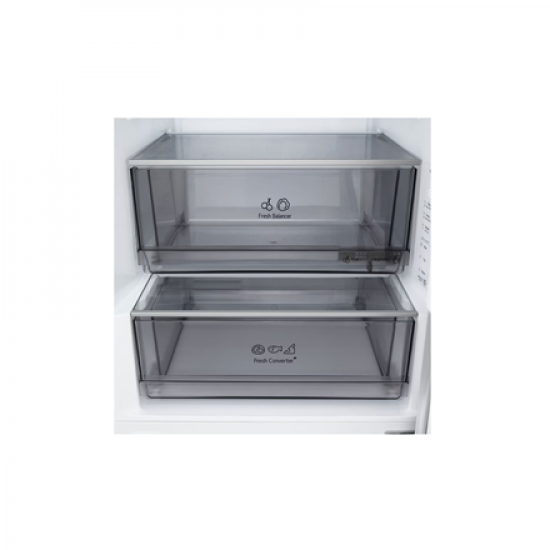 LG Refrigerator | GBBS322CSW | Energy efficiency class C | Free standing | Combi | Height 203 cm | Fridge net capacity 262 L | Freezer net capacity 113 L | Display | 34 dB | White