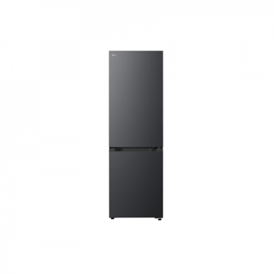 LG Refrigerator | GBBSJ10EEP | Energy efficiency class E | Free standing | Combi | Height 186 cm | No Frost system | Fridge net capacity 220 L | Freezer net capacity 113 L | Display | 35 dB | Essence Matte Black