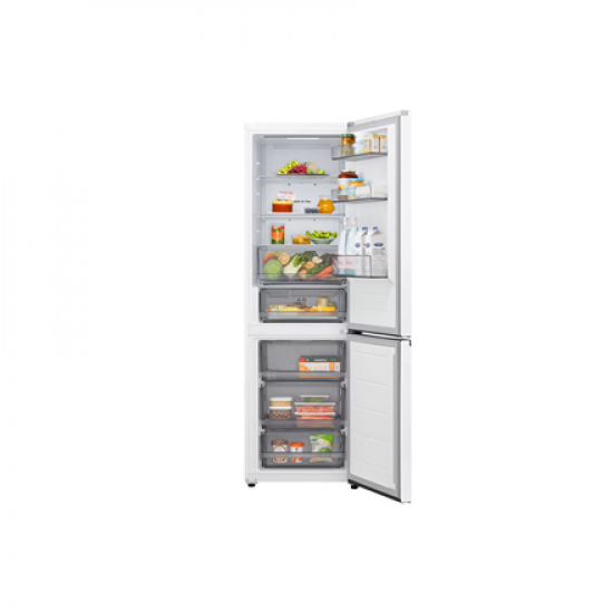 LG Refrigerator | GBBSJ10ESW | Energy efficiency class E | Free standing | Combi | Height 186 cm | Fridge net capacity 220 L | Freezer net capacity 113 L | Display | 35 dB | White
