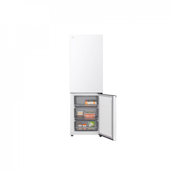 LG Refrigerator | GBBSJ10ESW | Energy efficiency class E | Free standing | Combi | Height 186 cm | Fridge net capacity 220 L | Freezer net capacity 113 L | Display | 35 dB | White