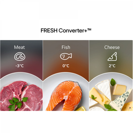 LG Refrigerator | GBBSJ1CCPY | Energy efficiency class C | Free standing | Combi | Height 186 cm | Fridge net capacity 220 L | Freezer net capacity 113 L | Display | 34 dB | Prime Silver