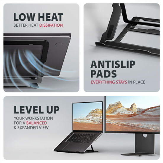 AXAGON STND-LAB stand for laptops and tablets | Adjustable Height, Angle | 10-17.3 