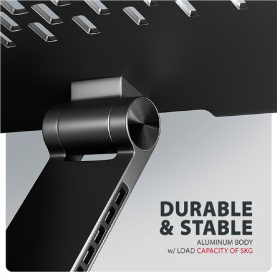 AXAGON STND-LRB stand with 360° rotation for laptops and tablets | Adjustable Height, Angle | 10-17.3 