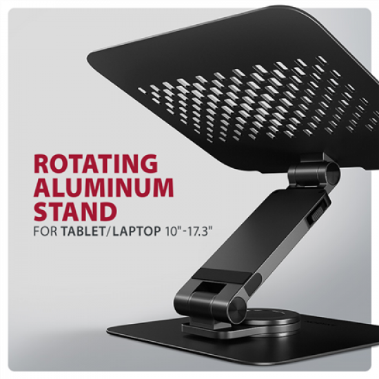 AXAGON STND-LRB stand with 360° rotation for laptops and tablets | Adjustable Height, Angle | 10-17.3 