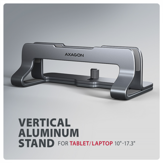 AXAGON STND-VG vertical stand for laptops and tablets | Adjustable width | 10-17.3 