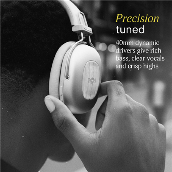 Marley Headphones | Positive Vibration Rebel | Bluetooth | ANC | Cream