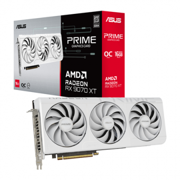 Asus Prime Radeon RX 9070 XT White OC Edition 16GB GDDR6 | AMD | 16 GB | Radeon RX 9070 XT | GDDR6 | HDMI ports quantity 1 | PCI Express 5.0