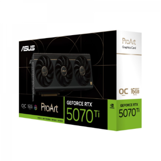 Asus ProArt GeForce RTX 5070 Ti OC Edition 16GB GDDR7 | NVIDIA | 16 GB | GeForce RTX 5070 Ti | GDDR7 | HDMI ports quantity 1 | PCI Express 5.0