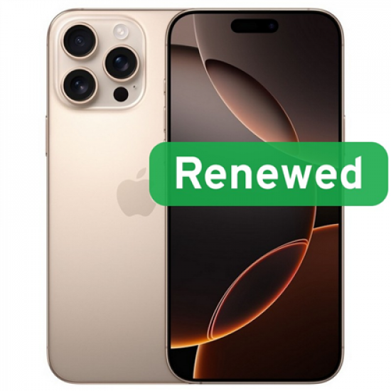 Apple Renewed Grade A++ | Apple iPhone 16 Pro | Desert Titanium | 6.3 