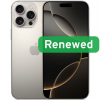 Apple Renewed Grade A++ | Apple iPhone 16 Pro | Natural Titanium | 6.3 