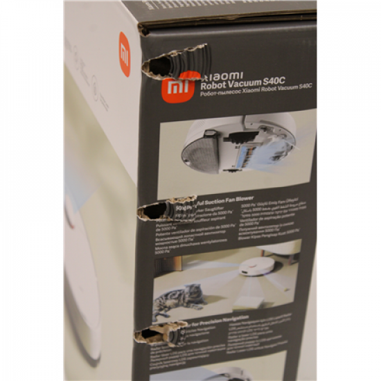 SALE OUT. Xiaomi Robot Vacuum S40C EU | SALE OUT. Xiaomi Robot Vacuum S40C EU | Wet&Dry | 2600 mAh | Dust capacity 0.52 L | 5000 Pa | White | DAMAGED PACKAGING