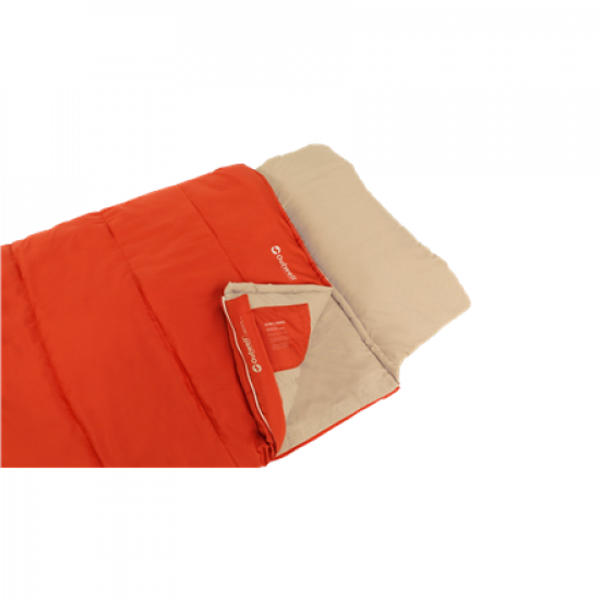 Outwell Contour Lux Red Sleeping Bag - Left zipper