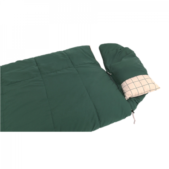 Outwell Camper Prime Sleeping Bag, Left zipper, Green