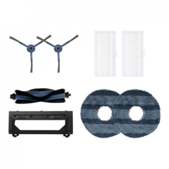 Anker Eufy | Replacement Parts Kit for Eufy C20 Omni Robot Vacuum, Roller Brush with Bristles and Rubber, Brush Guard, 2 Side Brushes, Washable Filter, and 2 Mop Cloths