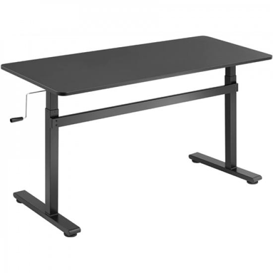 Manually adjustable sit-stand desk EO0027 | 70-117 cm | Maximum load weight 40 kg | Black