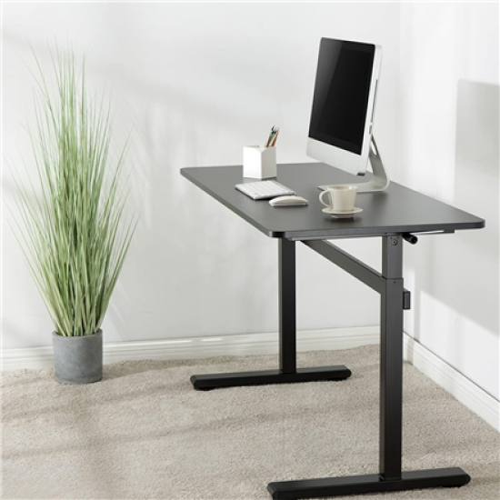 Manually adjustable sit-stand desk EO0027 | 70-117 cm | Maximum load weight 40 kg | Black