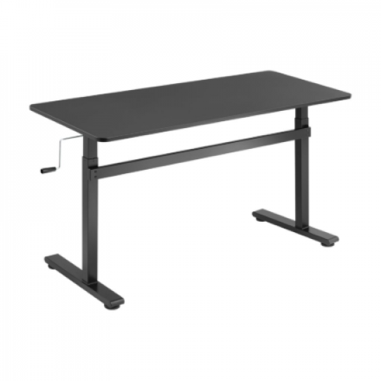 Manually adjustable sit-stand desk EO0027 | 70-117 cm | Maximum load weight 40 kg | Black