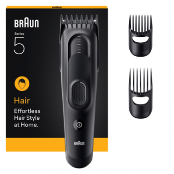 Braun Hair Clipper | HC5530 Series 5 | Cordless | Number of length steps 17 | Black