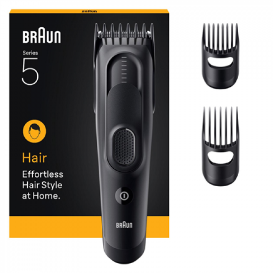 Braun Hair Clipper | HC5530 Series 5 | Cordless | Number of length steps 17 | Black