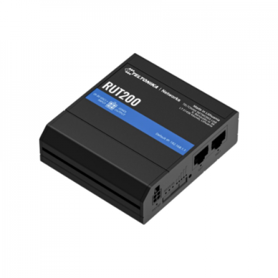 Teltonika LTE Cat 4 Router | RUT200 | 802.11n | 10/100 Mbit/s | Ethernet LAN (RJ-45) ports 2 | Mesh Support No | MU-MiMO No | No mobile broadband