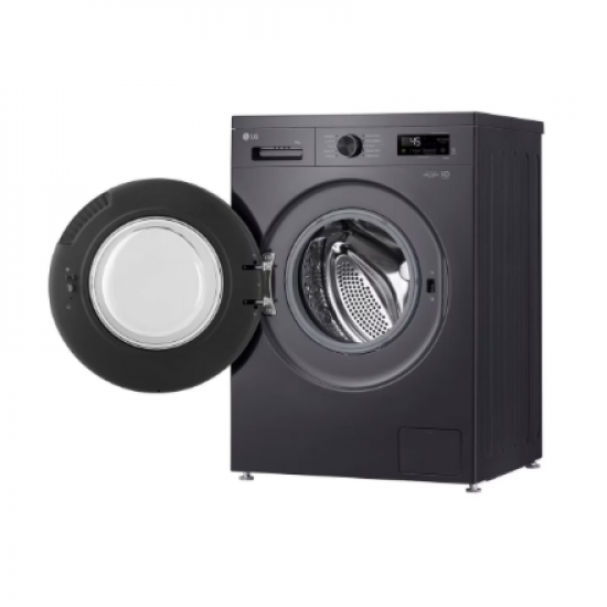 LG Washing machine | F4X1009NMB | Energy efficiency class A | Front loading | Washing capacity 9 kg | 1400 RPM | Depth 55 cm | Width 60 cm | Display | LED | Steam function | Direct drive | Wi-Fi | Graphite Black