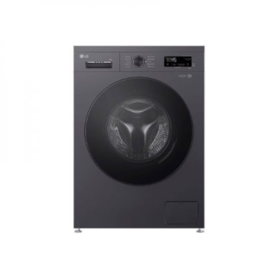 LG Washing machine | F4X1009NMB | Energy efficiency class A | Front loading | Washing capacity 9 kg | 1400 RPM | Depth 55 cm | Width 60 cm | Display | LED | Steam function | Direct drive | Wi-Fi | Graphite Black