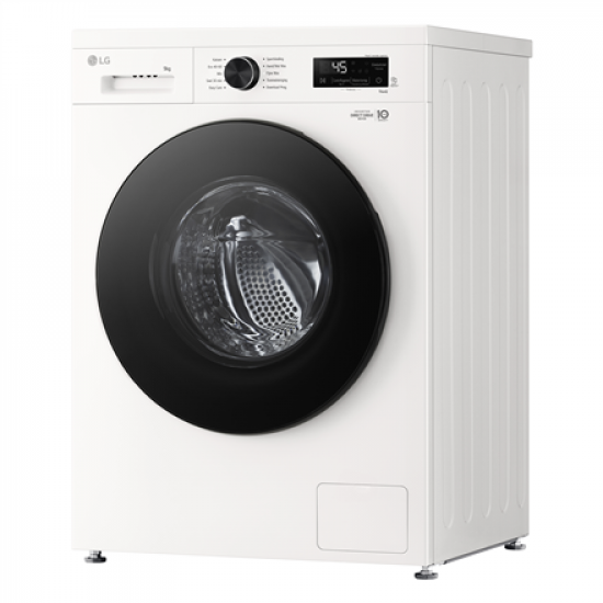 LG F4X1009NWB Washing machine, A, Front loading, Washing capacity 9 kg, Depth 55 cm, 1400 RPM, White | LG