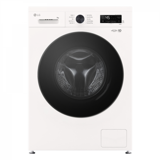 LG F4X1009NWB Washing machine, A, Front loading, Washing capacity 9 kg, Depth 55 cm, 1400 RPM, White | LG
