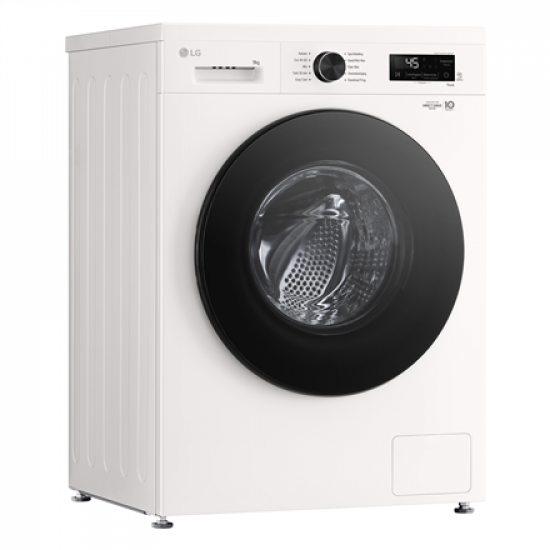 LG F4X1009NWB Washing machine, A, Front loading, Washing capacity 9 kg, Depth 55 cm, 1400 RPM, White | LG