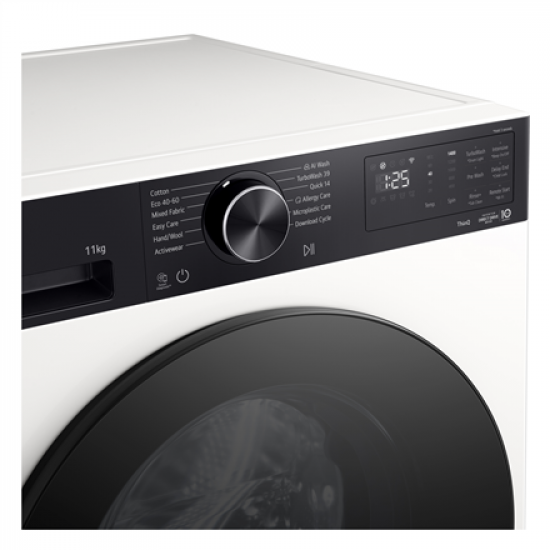 LG F4X5011THB Washing machine, A, Front loading, Washing capacity 11 kg, Depth 56.5 cm, 1400 RPM, White | LG