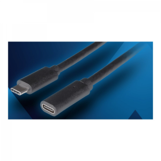 Lanberg USB-C M/F 3.1 Cable | CA-USBE-20CC-0005-BK