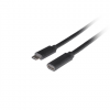 Lanberg USB-C M/F 3.1 Cable | CA-USBE-20CC-0015-BK