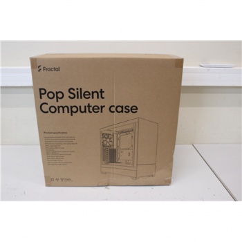 SALE OUT. Fractal Design Pop Silent Black TG Clear Tint | SALE OUT. Fractal Design Pop Silent | Side window | Black TG Clear Tint | ATX, mATX, Mini ITX | DAMAGED PACKAGING | ATX