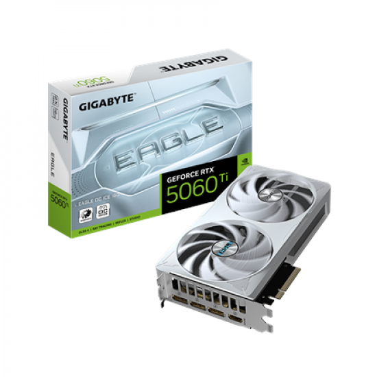 Gigabyte GeForce RTX 5060 Ti EAGLE OC ICE 16G | NVIDIA | 16 GB | GeForce RTX 5060 Ti | GDDR7 | HDMI ports quantity 1 | PCI-E 5.0