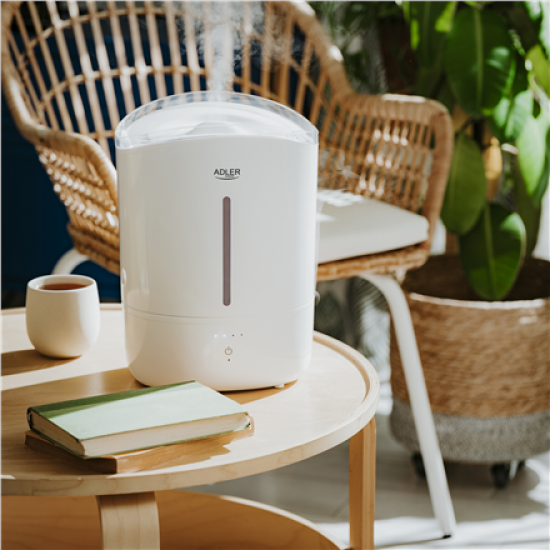 Adler Humidifier | AD 7971 | 30 W | Water tank capacity 5 L | Ultrasonic | Humidification capacity 100-250 ml/hr | White