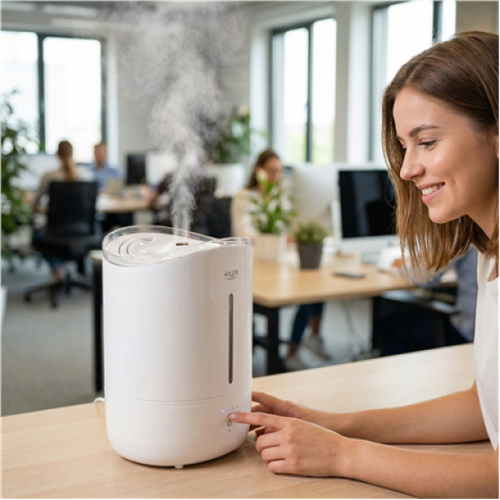 Adler Humidifier | AD 7971 | 30 W | Water tank capacity 5 L | Ultrasonic | Humidification capacity 100-250 ml/hr | White