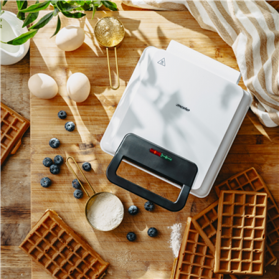 Mesko Waffle Maker | MS 3091 | 1800 W | Number of pastry 2 | Belgium | White