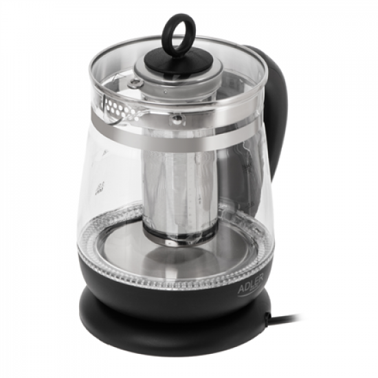 Adler Kettle | AD 1299 | Electric | 2200 W | 1.5 L | Glass | 360° rotational base | Black
