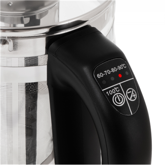 Adler Kettle | AD 1299 | Electric | 2200 W | 1.5 L | Glass | 360° rotational base | Black