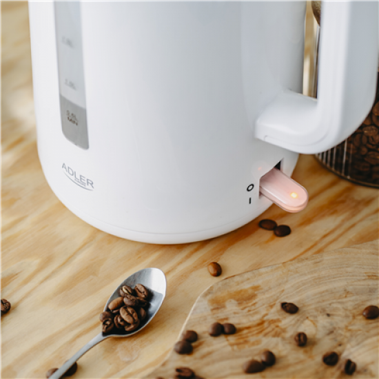 Adler Kettle | AD 1386 | Electric | 1850 W | 2.2 L | Plastic | 360° rotational base | White