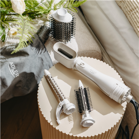 Adler 5-in-1 Curling Iron-Dryer | AD 2027 | Number of heating levels 2 | 1200 W | White/Champagne