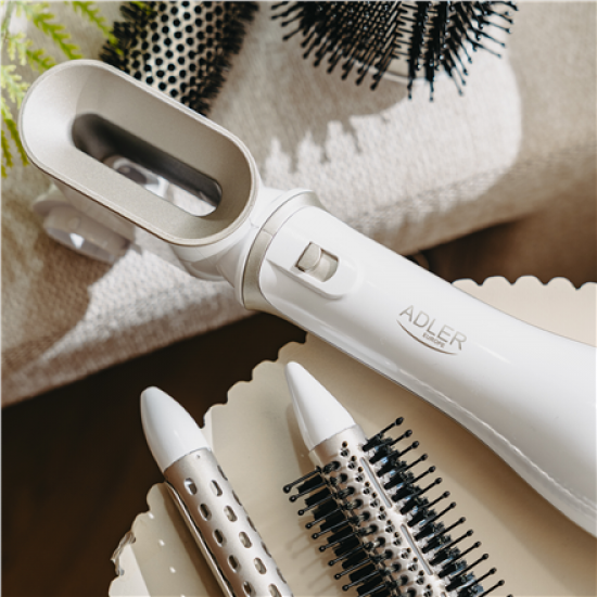 Adler 5-in-1 Curling Iron-Dryer | AD 2027 | Number of heating levels 2 | 1200 W | White/Champagne